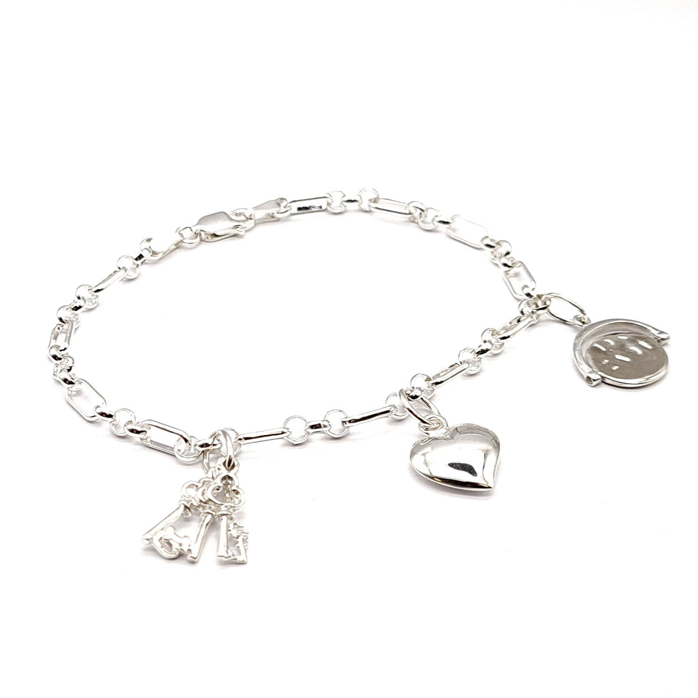 Classic Sterling 2.5mm Bracelet - Love Sterling Charm