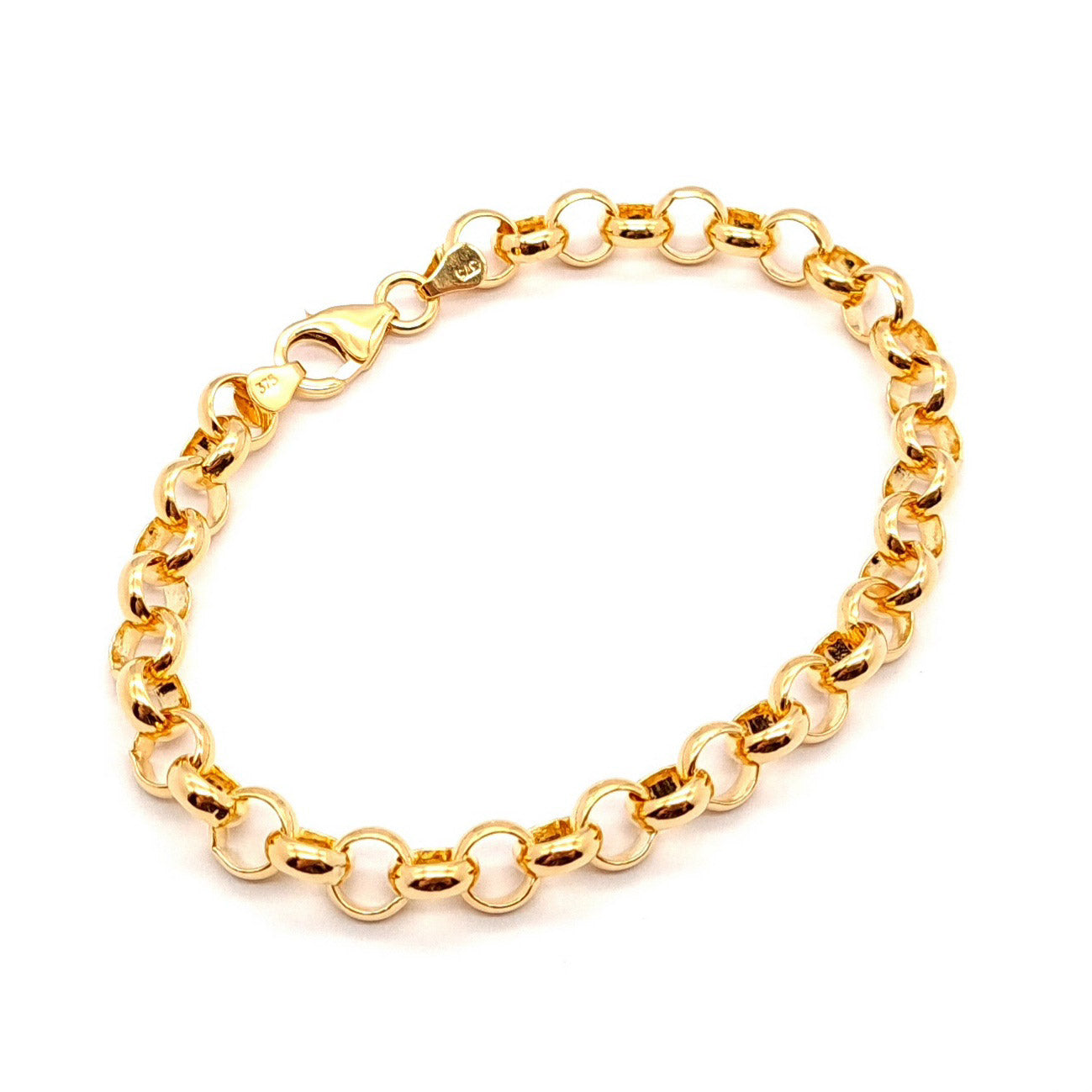 Large Round Belcher Yellow Gold Bracelet Paul Taylor Jewellers