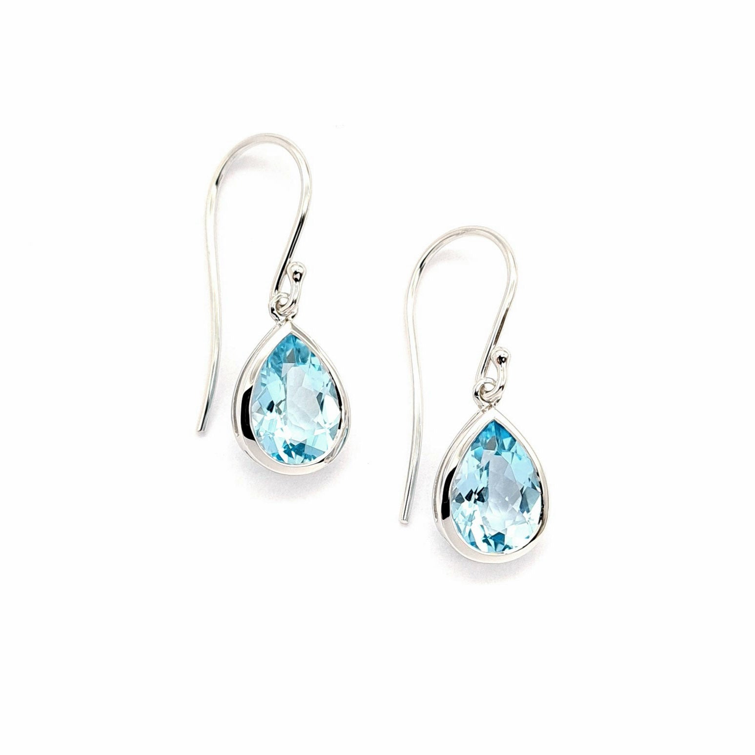 Teardrop Blue Topaz Earrings Paul Taylor Jewellers