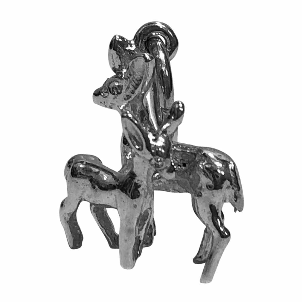 Gold Deer Hind and Fawn Charm