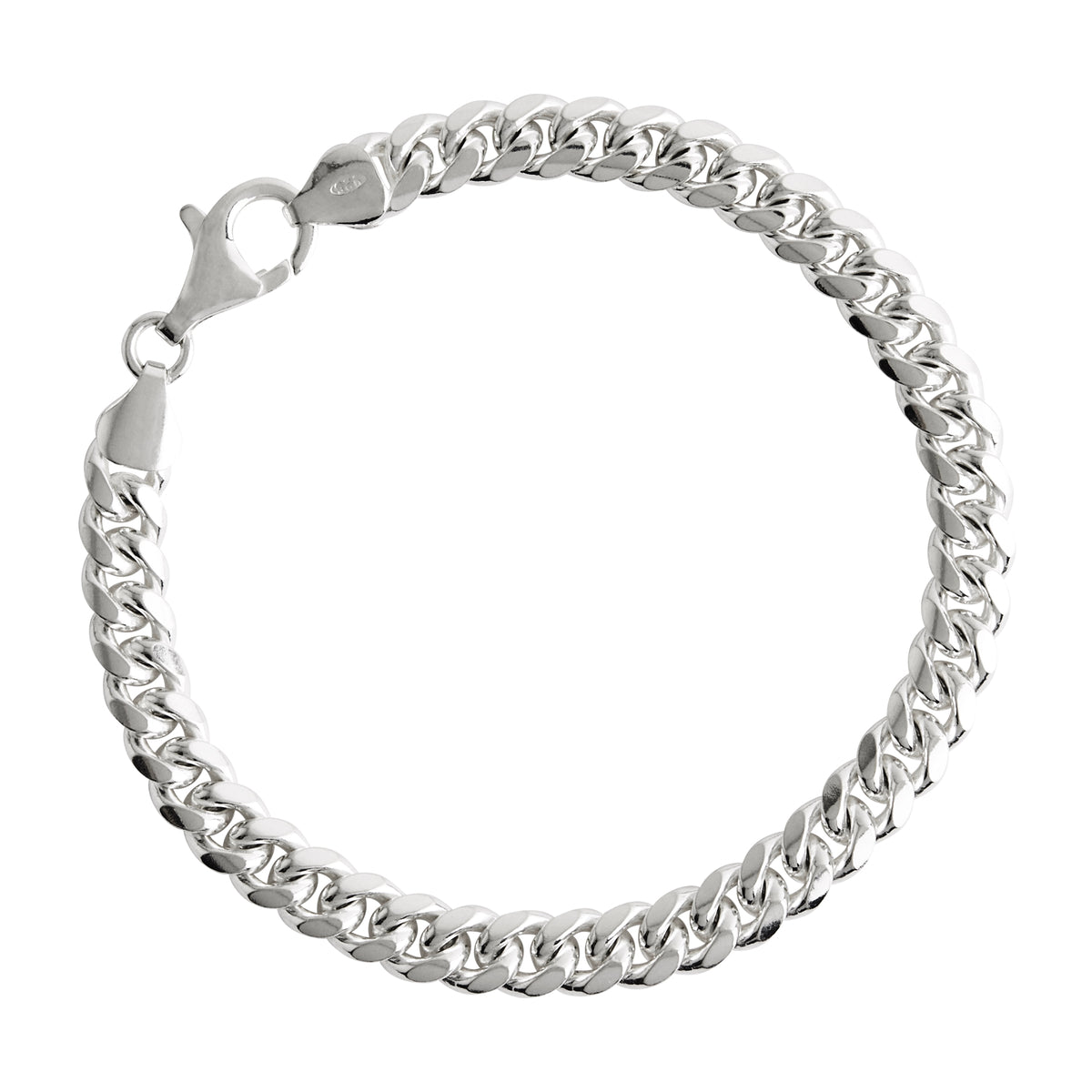 Cuban Men's Silver Chain Bracelet