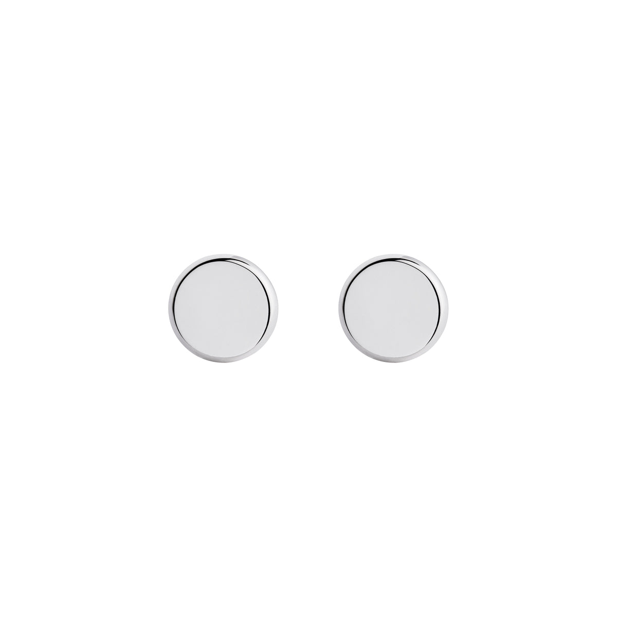 Classic Round Men's Silver Cufflinks