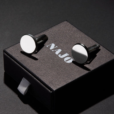 Classic Round Men's Silver Cufflinks