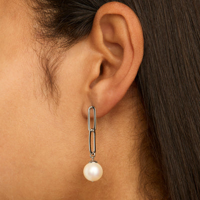 Eden Pearl Drop Silver Earring