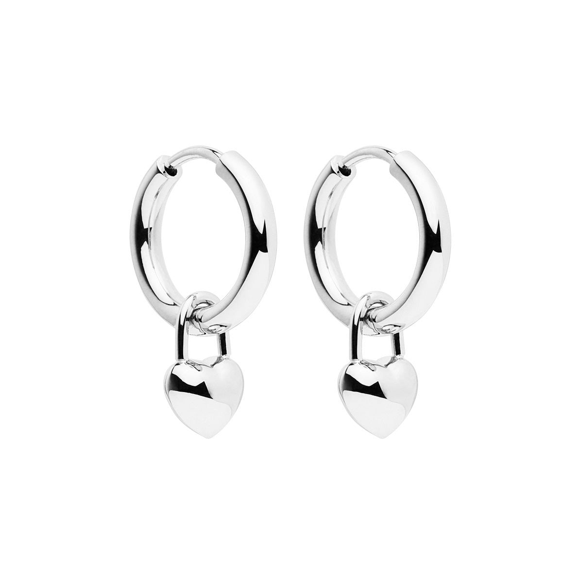 Amore Hoop Silver Earrings