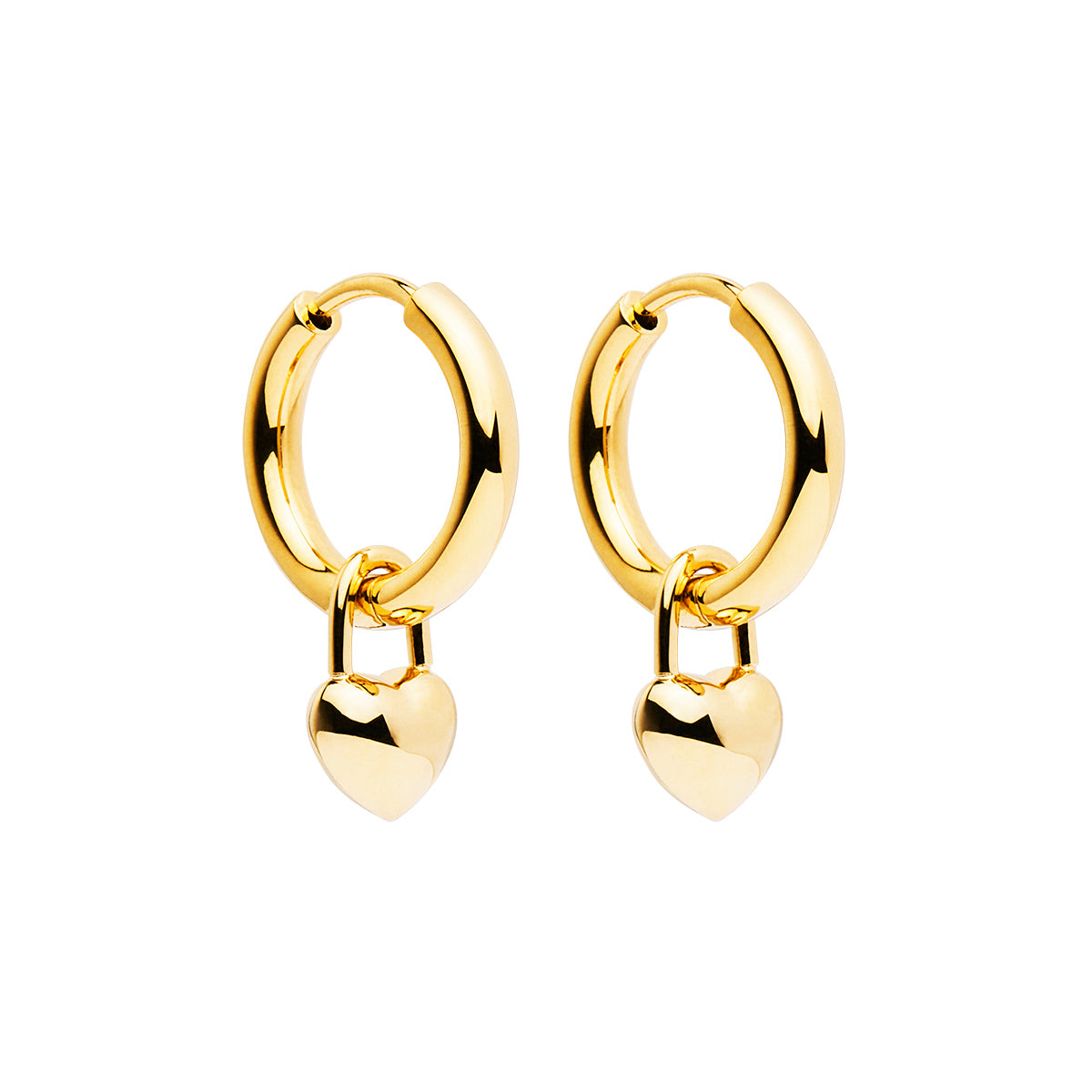 Amore Hoop Gold Earrings