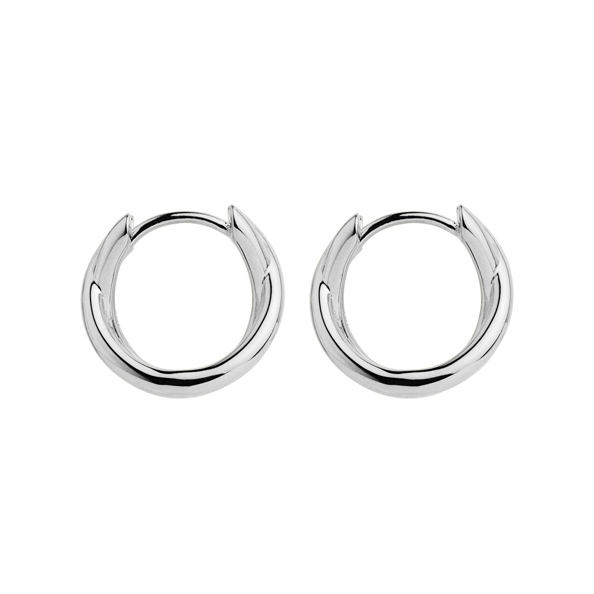 Moonkiss Silver Huggie Earrings