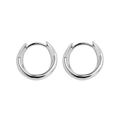 Moonkiss Silver Huggie Earrings