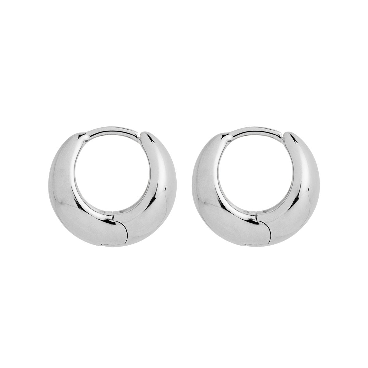 La Muse Silver Huggie Earrings