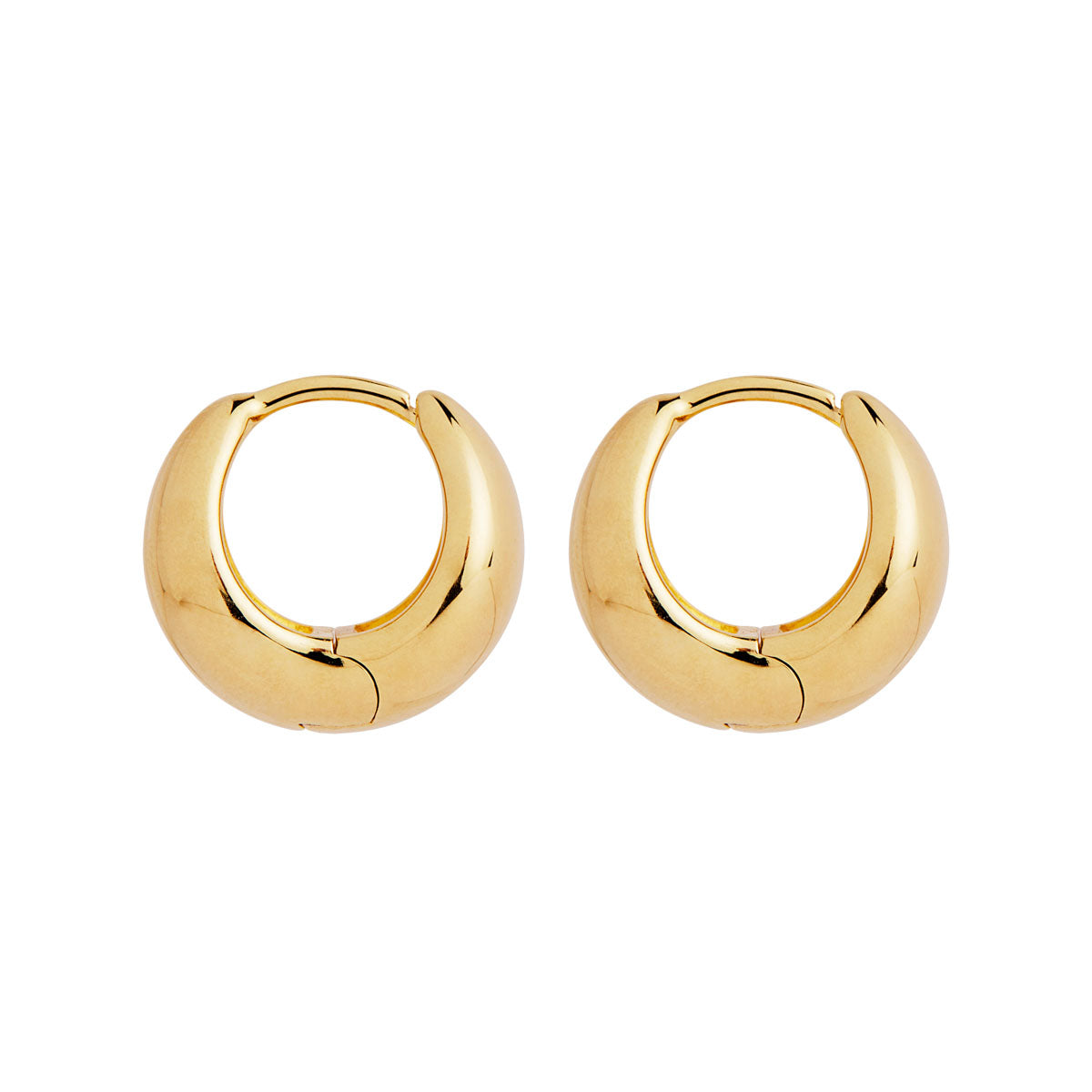 La Muse Yellow Gold Huggie Earrings