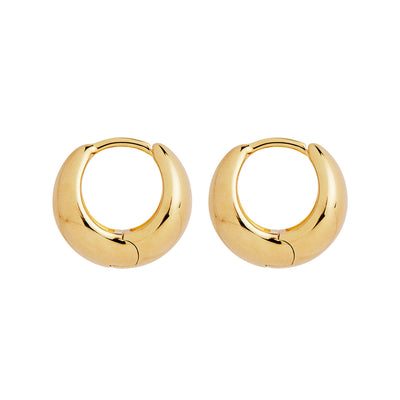 La Muse Yellow Gold Huggie Earrings