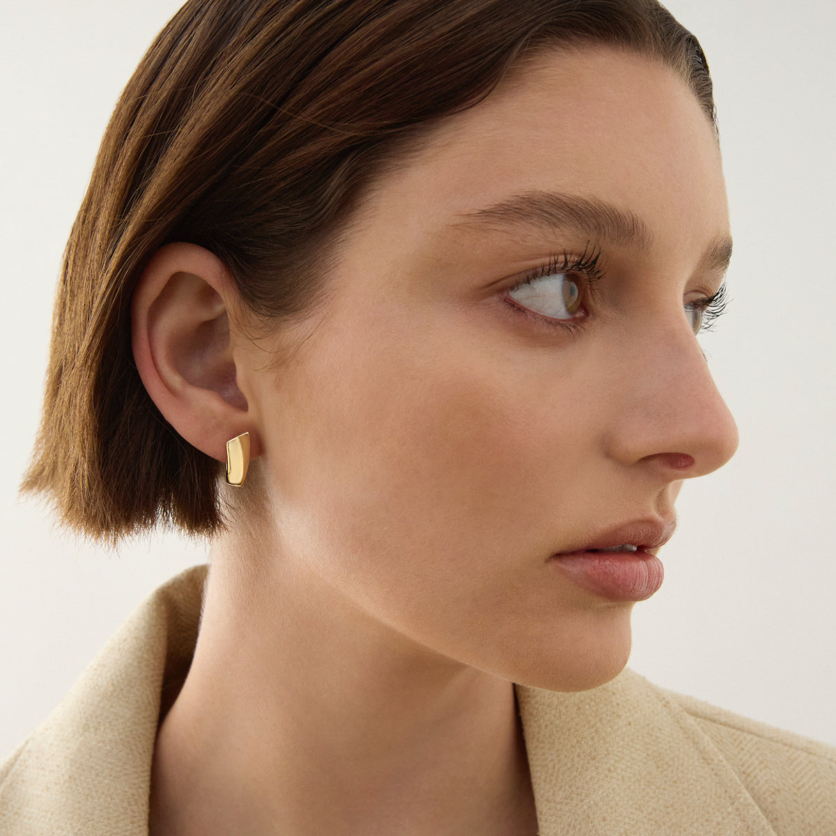 Versailles Gold Huggie Earrings