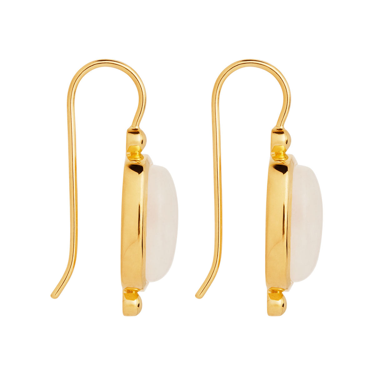 Fleur Rainbow Moonstone Gold Earing