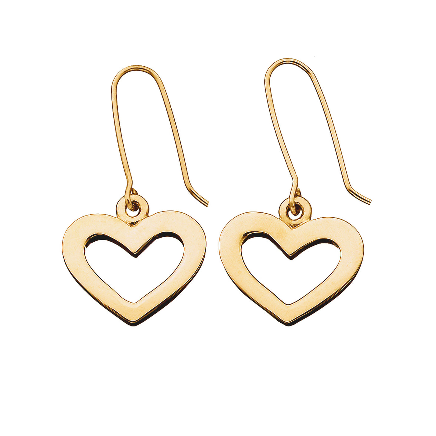 Heart Earrings Gold-Plated
