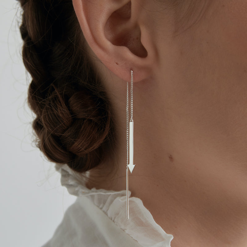 Metronome Earrings Silver