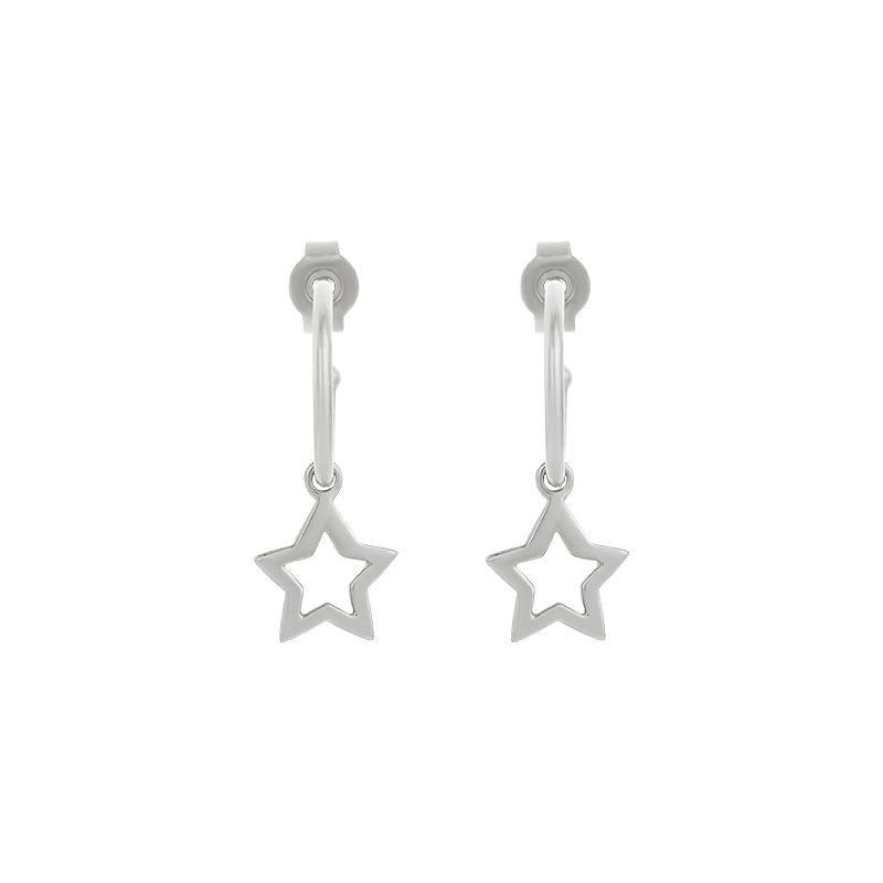 Star Hoop Earrings
