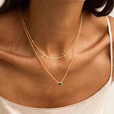 Heavenly Onyx Gold Necklace