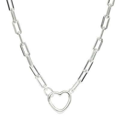 Cuore Silver Chain Link Necklace