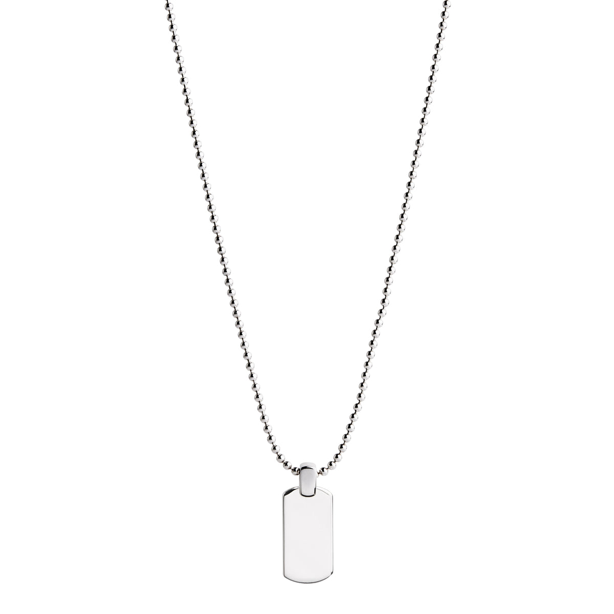 Insignia Men's Silver Dog Tag Necklace