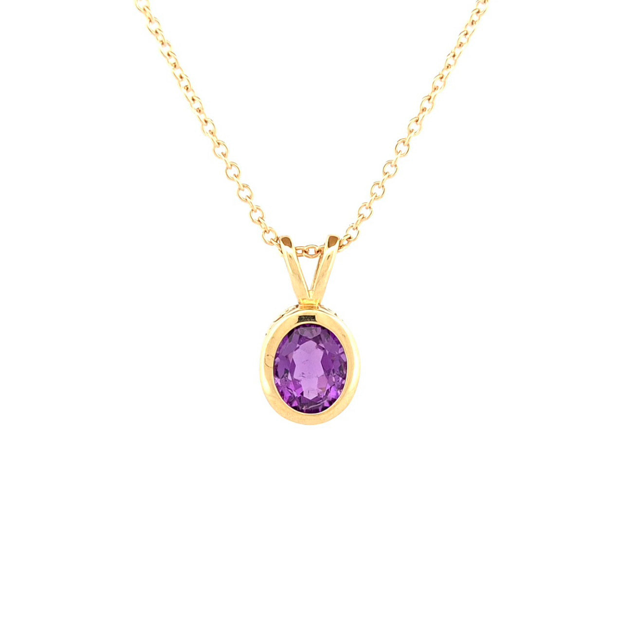 Amethyst & Gold Pendant