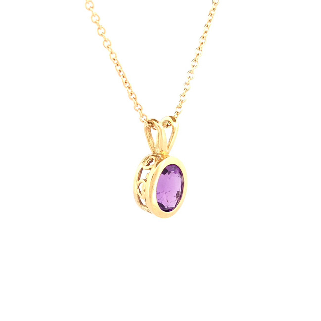 Amethyst & Gold Pendant
