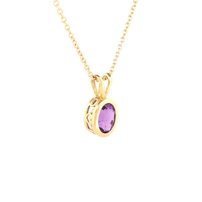 Amethyst & Gold Pendant