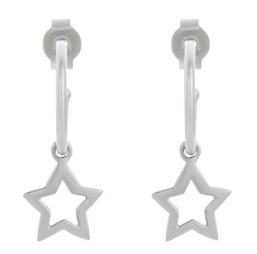 Star Hoop Earrings