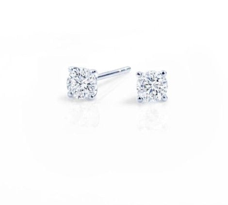 White Gold Lab Grown Diamond Stud Earrings