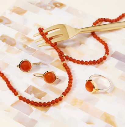 Geranio Red Onyx Earrings