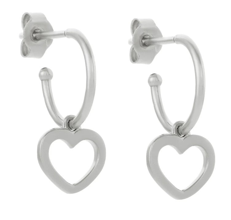 Heart Hoop Earrings