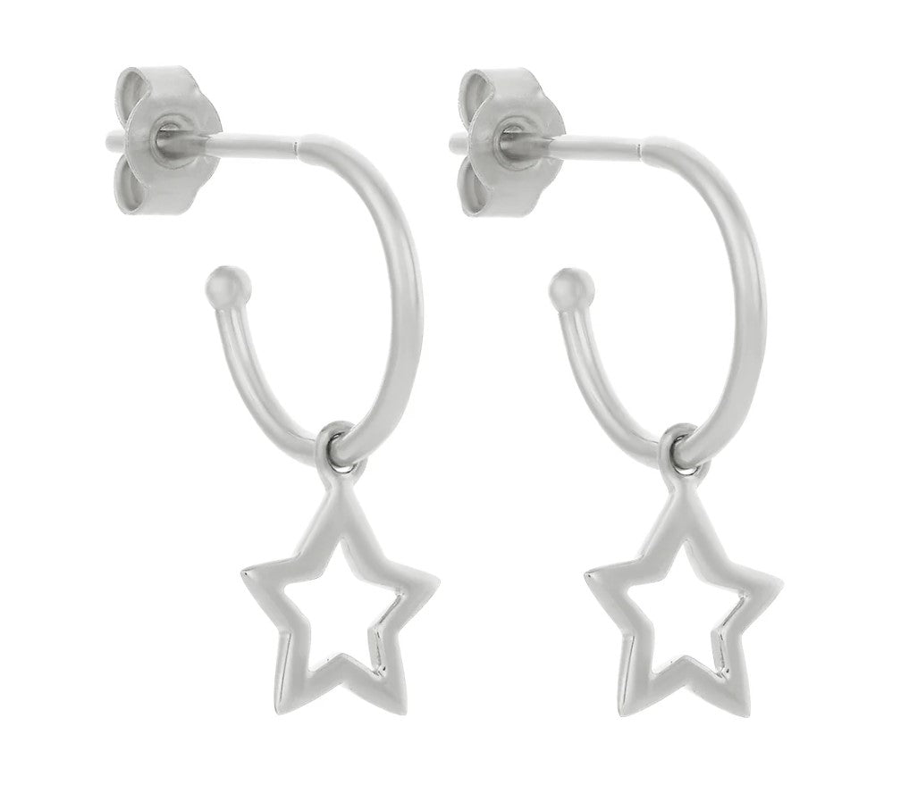 Star Hoop Earrings