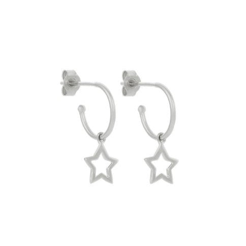 Star Hoop Earrings