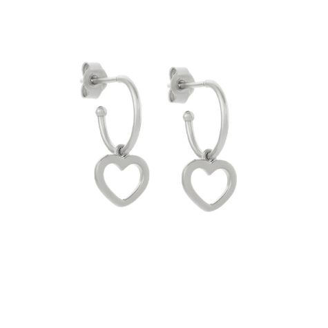 Heart Hoop Earrings