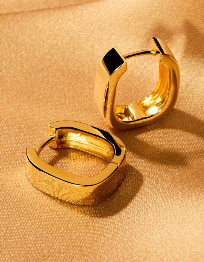 Yellow Gold Elysium Hoop Earrings