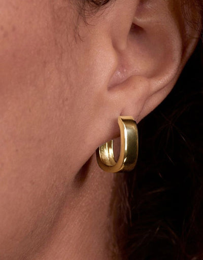 Yellow Gold Elysium Hoop Earrings