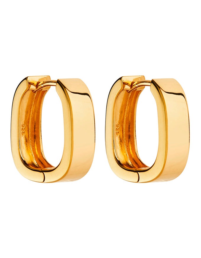 Yellow Gold Elysium Hoop Earrings