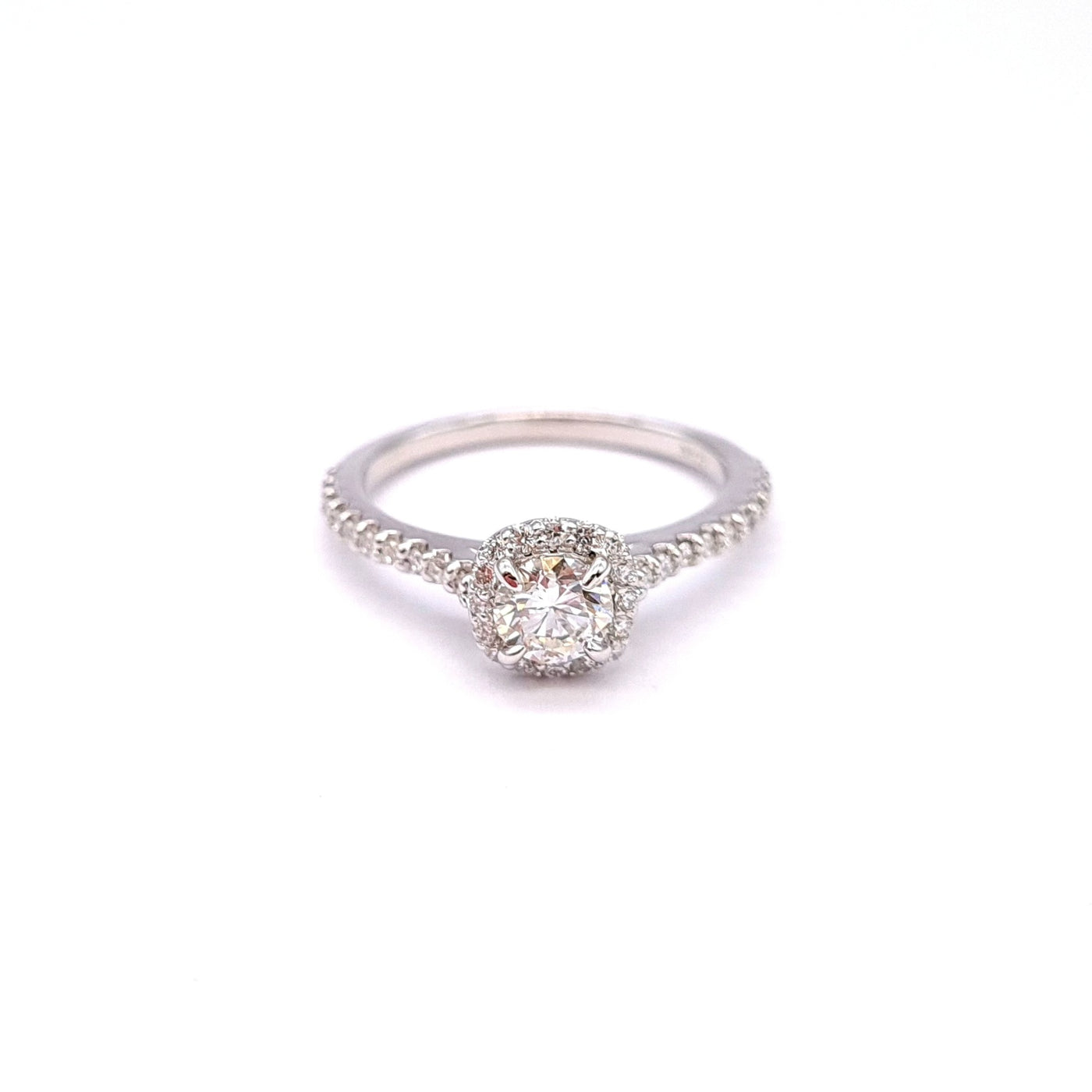 White Gold Halo Diamond Ring