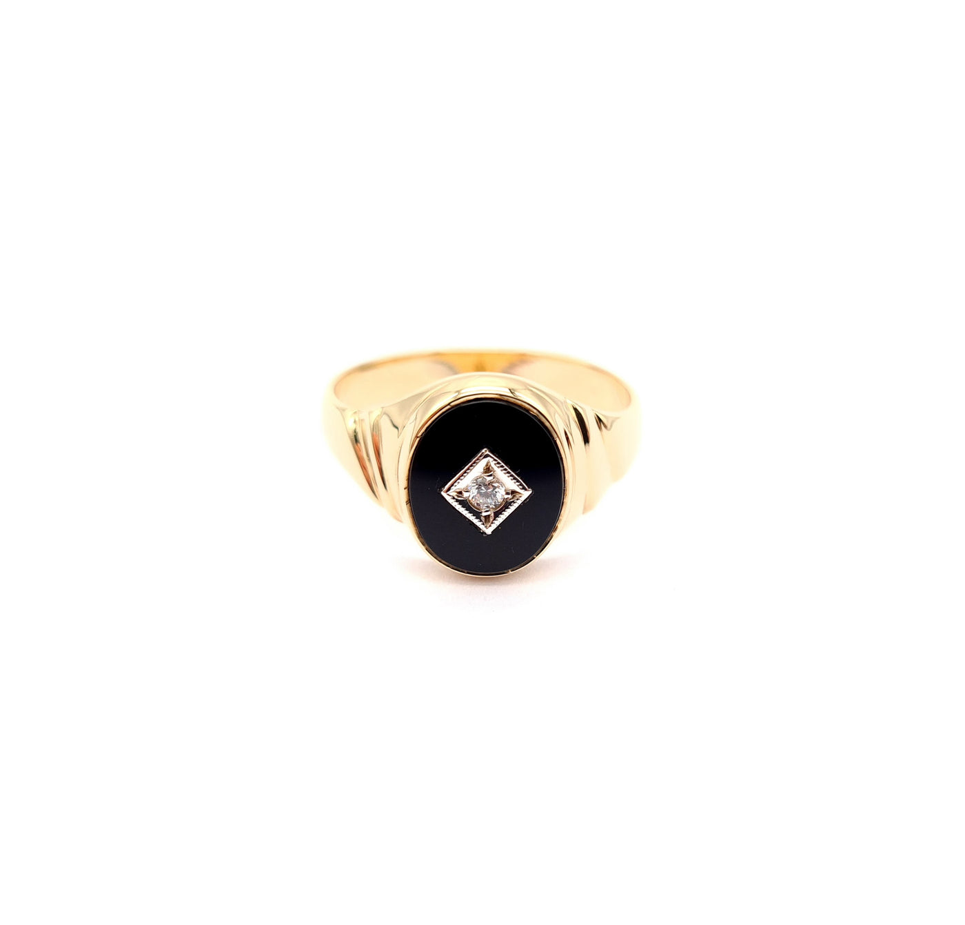 Small Oval Onyx Signet Ring