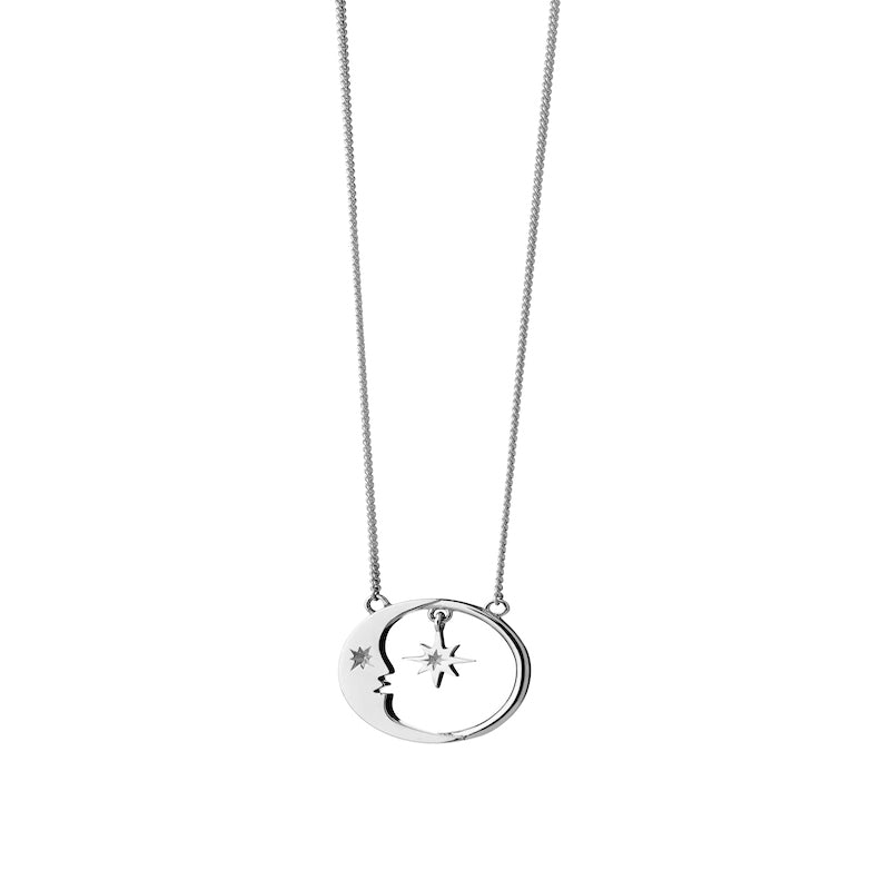 Eclipse Moon & Star Necklace