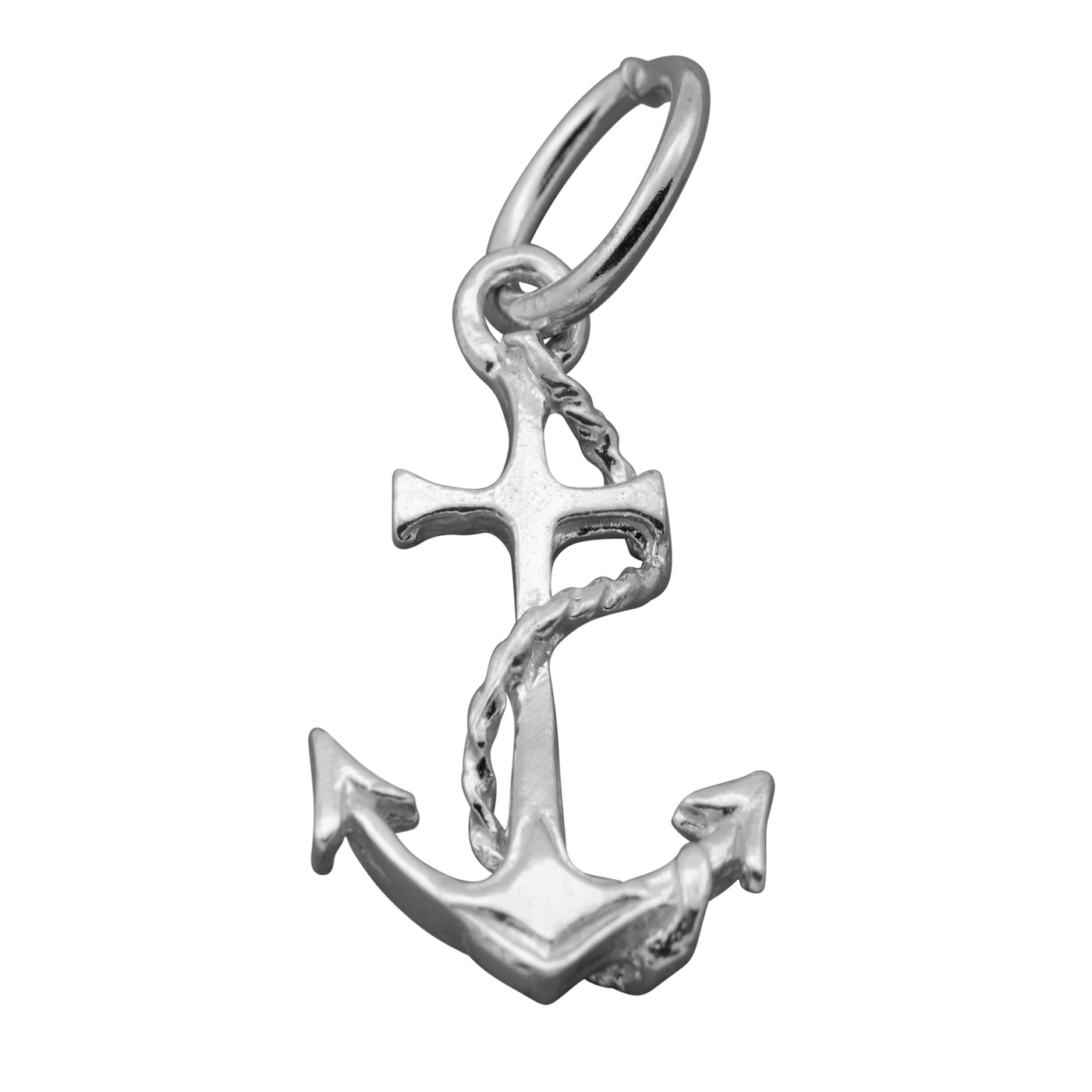 Silver Anchor - Furled Charm