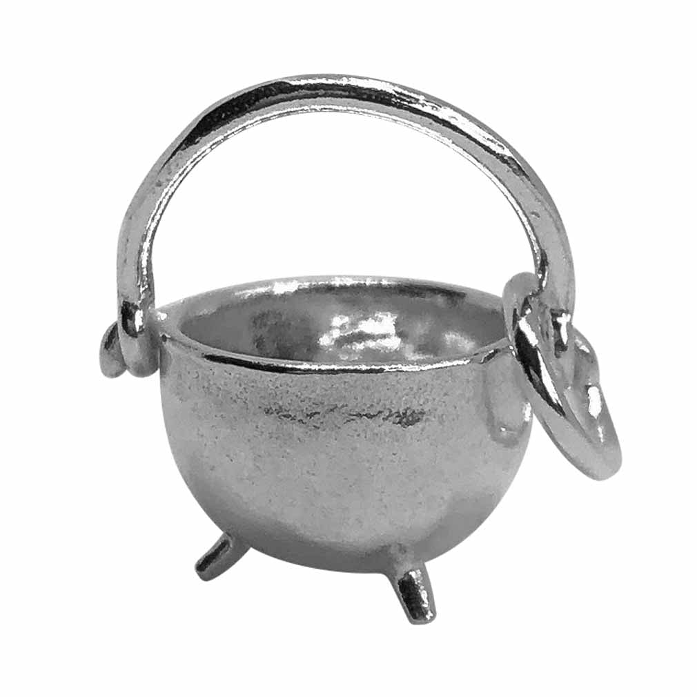 Silver Iron Cooking Pot Charm