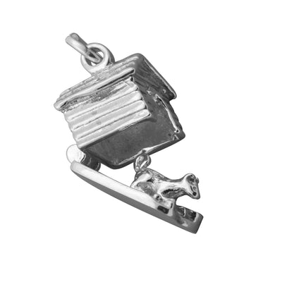 Silver Dog in Kennel Charm
