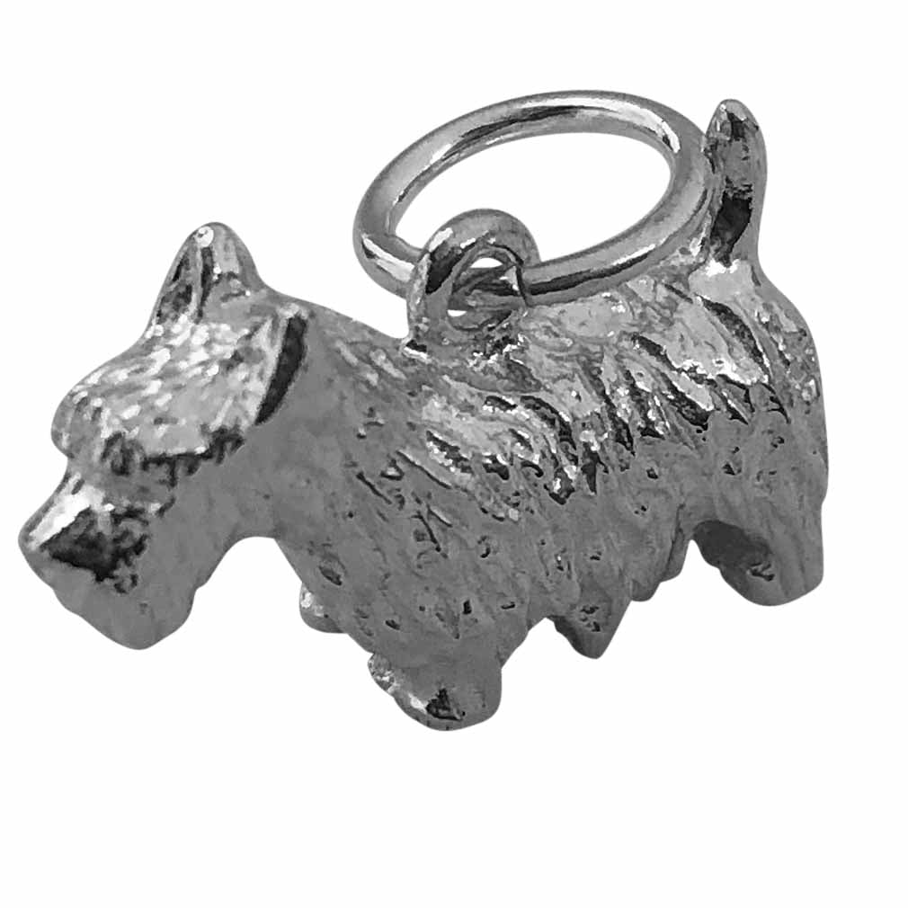 Silver Scottish Terrier Dog Charm