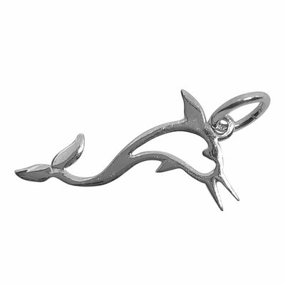 Gold Dolphin Outline Charm