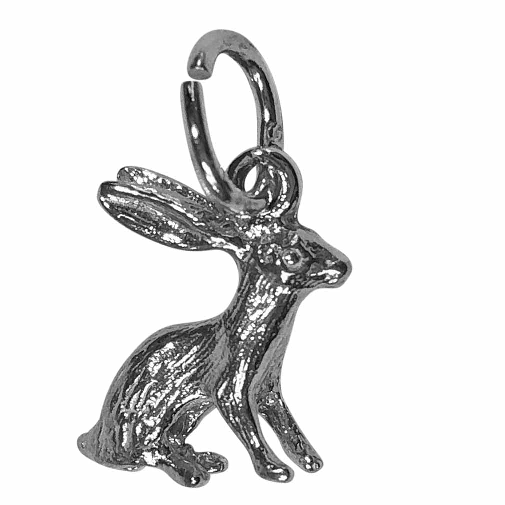 Silver Hare Charm