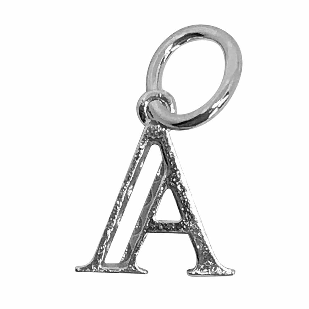 Gold Hollow Letter A Charm