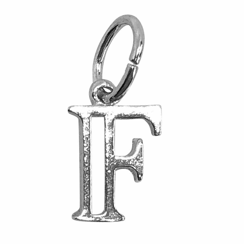 Gold Hollow Letter F Charm