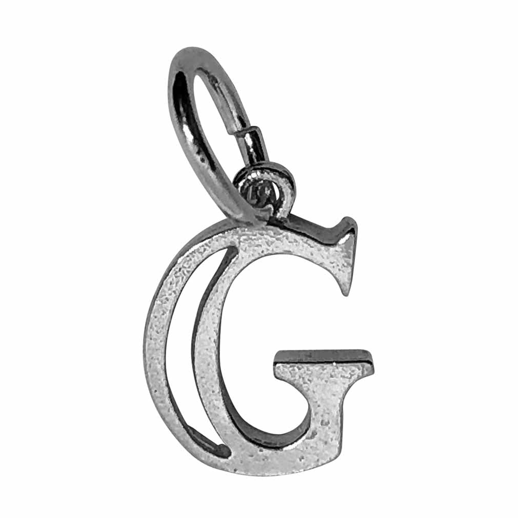 Gold Hollow Letter G Charm