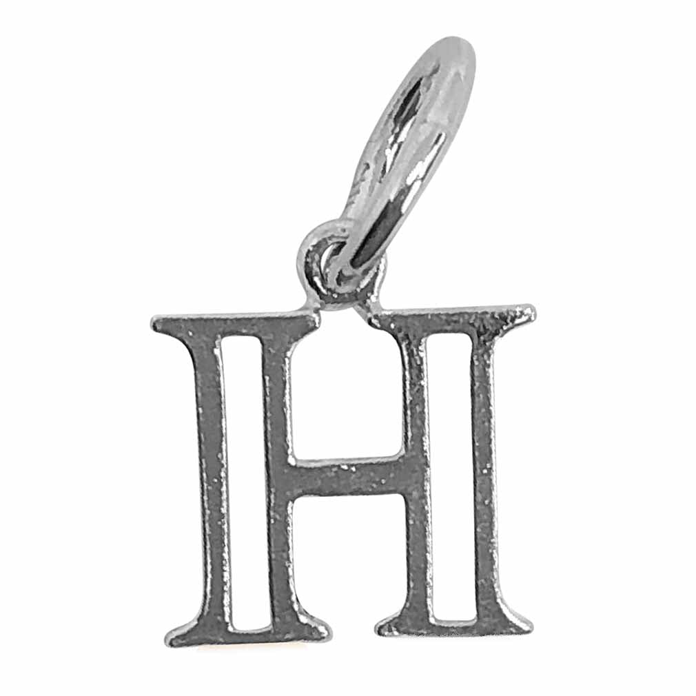 Silver Hollow Letter H