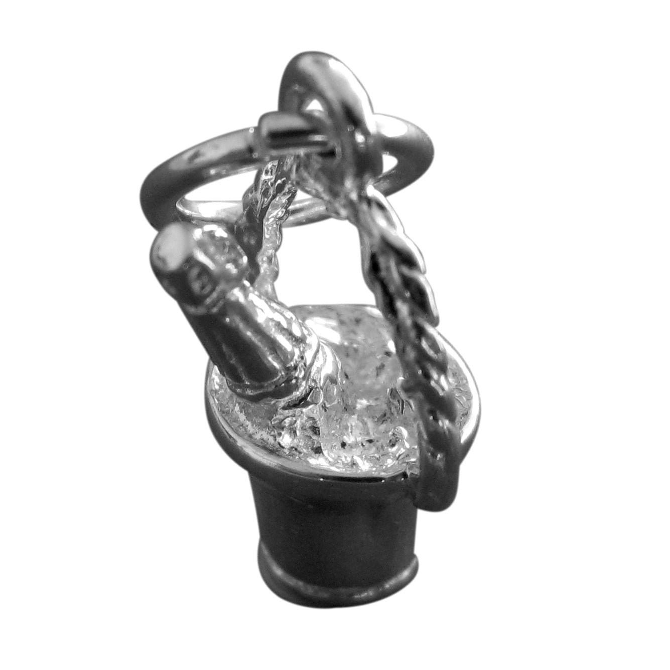 Silver Champagne in Ice Bucket Charm